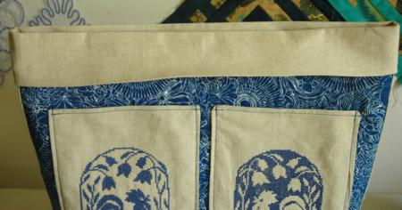 Blue Rooster Handbag with Shoulder Strap image 11