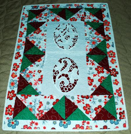 Rocky Mountain Table Runner with Cutwork Embroidery image 1