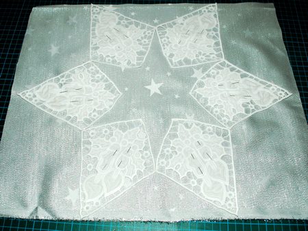 Christmas Doily with Cutwork Lace Candle Design image 3