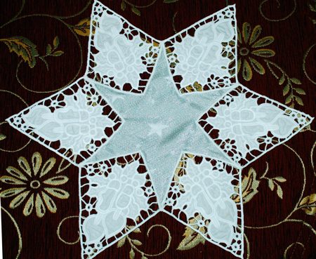 Christmas Doily with Cutwork Lace Candle Design image 7