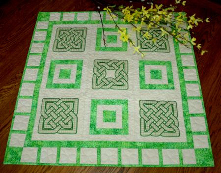 Quilted Celtic Table Topper image 1