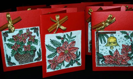 Scented Christmas Cards with Embroidery image 1