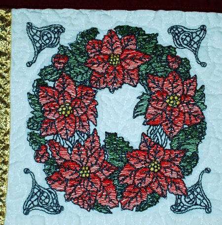 Quilted Christmas Placemats with Embroidery image 2