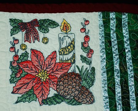 Quilted Christmas Placemats with Embroidery image 7