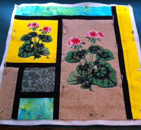 Quilted Geranium Pillow image 16