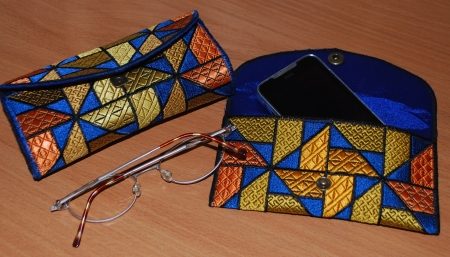 Embroidered Glass-Case, Purse or iPhone Case in the Hoop image 16