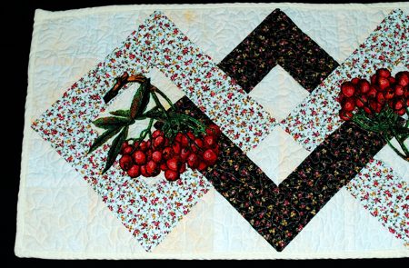Quilted Table Runner with Mountain Ash Embroidery image 3