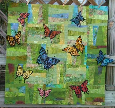 Summer Meadow Art Quilt image 1