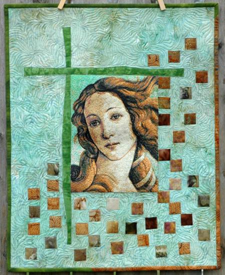 A Fat Quarter Venus Art Quilt image 1