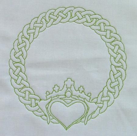 Quilted Claddagh Ring Bearer Pillow image 2