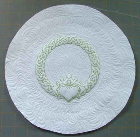Quilted Claddagh Ring Bearer Pillow image 5