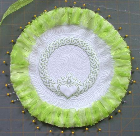 Quilted Claddagh Ring Bearer Pillow image 6