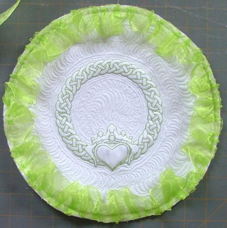 Quilted Claddagh Ring Bearer Pillow image 7