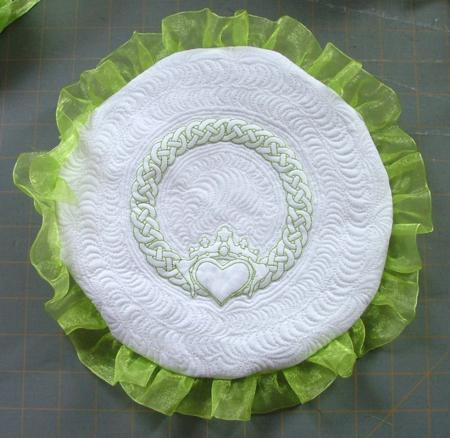 Quilted Claddagh Ring Bearer Pillow image 10