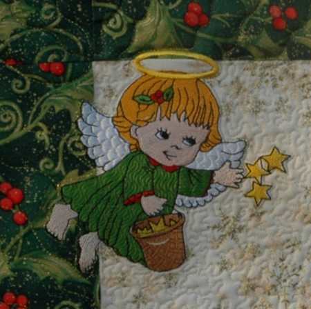 Angel Wreath Wall Quilt image 3