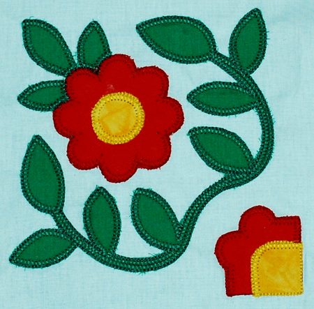 Applique Quilt Block 1 image 11