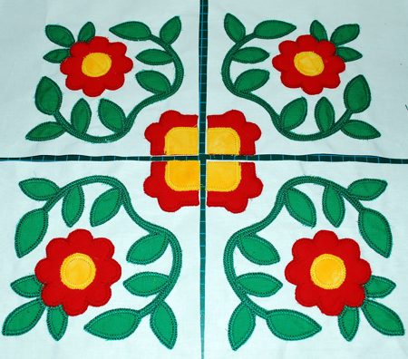 Applique Quilt Block 1 image 13