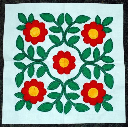 Applique Quilt Block 1 image 1