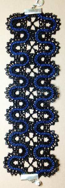 Freestanding Battenberg Lace Victorian Bracelet image 1