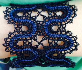 Freestanding Battenberg Lace Victorian Bracelet image 2