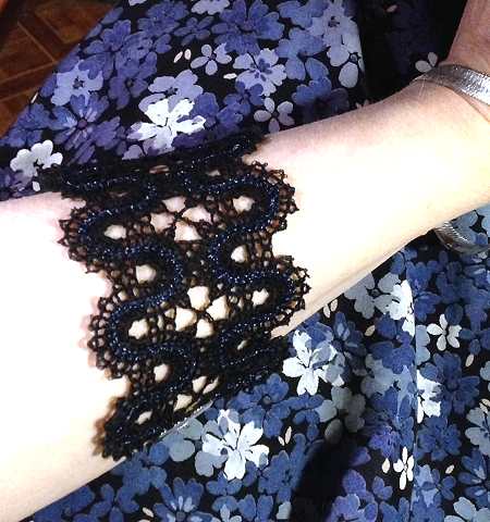 Freestanding Battenberg Lace Victorian Bracelet image 3