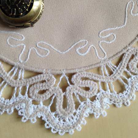 Freestanding Battenberg Applique Lace Doilies image 12