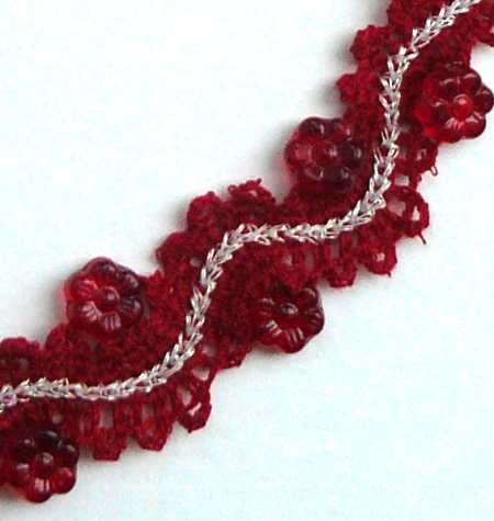 Freestanding Battenberg Lace Regency Necklace image 5