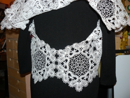 Freestanding Battenberg Lace Vest/Shawl image 11