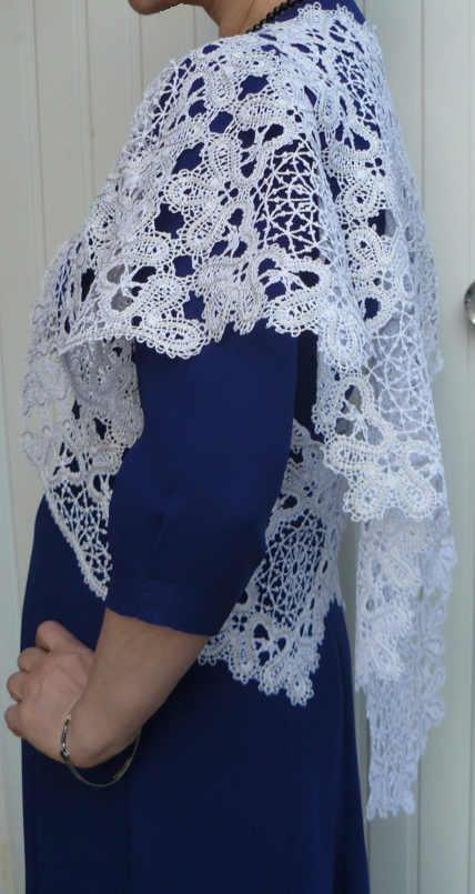 Freestanding Battenberg Lace Vest/Shawl image 12