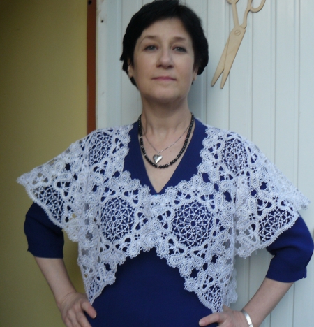 Freestanding Battenberg Lace Vest/Shawl image 2