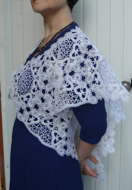 Freestanding Battenberg Lace Vest/Shawl image 7