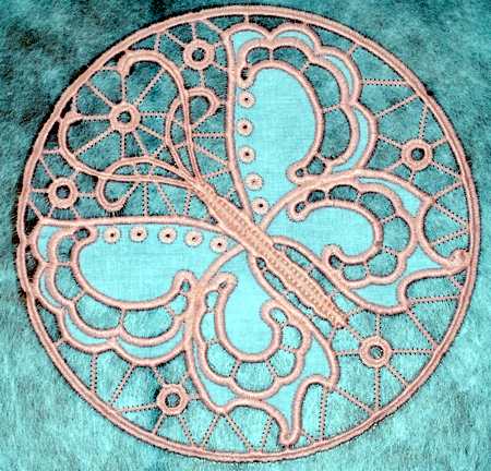 Cutwork Lace Butterfly in a Circle image 9
