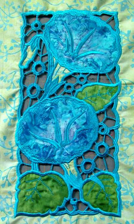 Morning Glory Applique with Cutwork Lace image 11