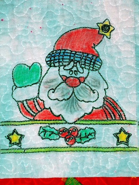 Whimsical Christmas Placemats with Redwork Embroidery image 8