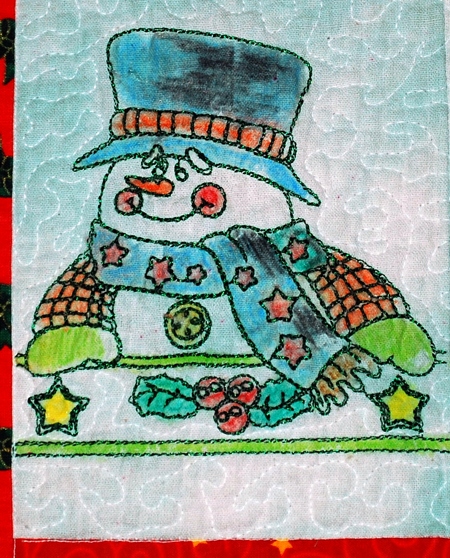 Whimsical Christmas Placemats with Redwork Embroidery image 9