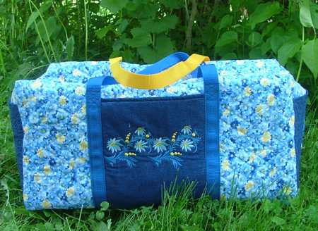 Quilted Duffle Bag with Embroidery image 21