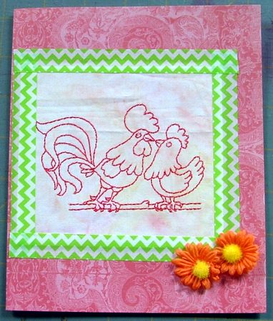 Easter-Themed Greeting Cards with Redwork Embroidery image 14