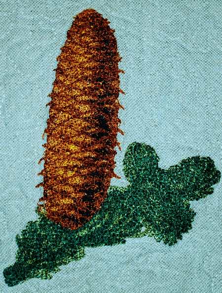 Table Mats with Fir Tree Cone Embroidery image 12