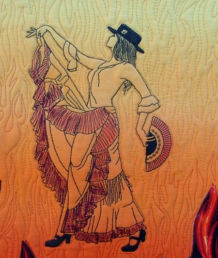 Flamenco Art Quilt image 5