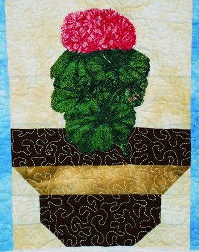 Quilted Wall Hanging with Embroidery image 3