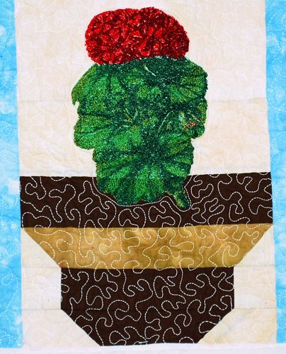 Quilted Wall Hanging with Embroidery image 5