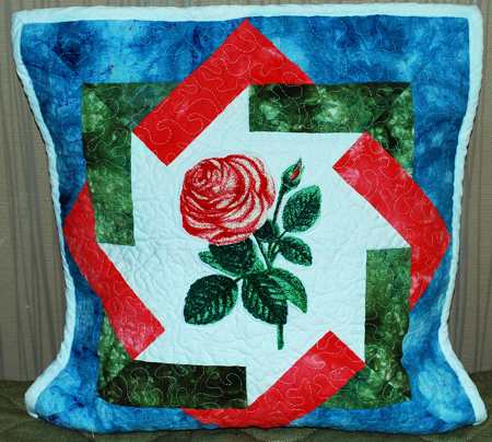 La France Rose Quilted Pillow image 1