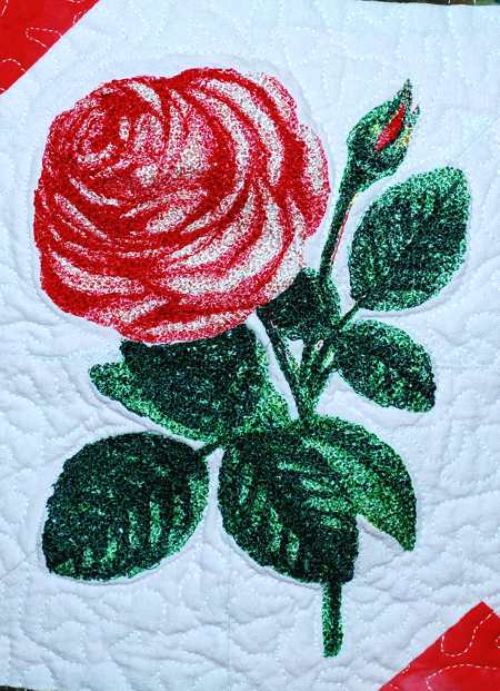 La France Rose Quilted Pillow image 2