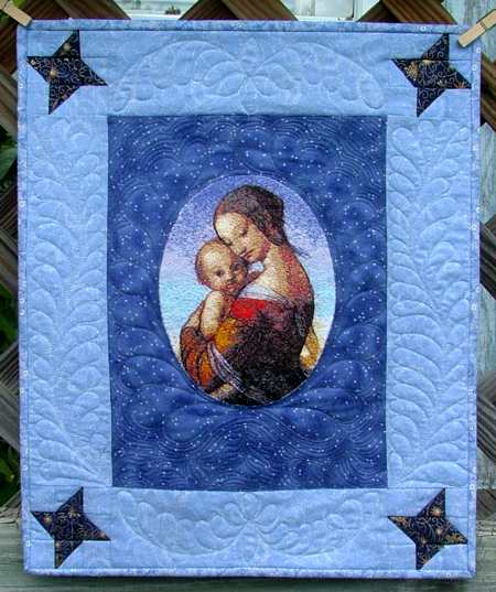 Madonna and Child Wall Quilt image 1