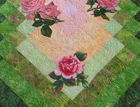 Roses for Moma Quilted Table Runner with Rose Embroidery image 9