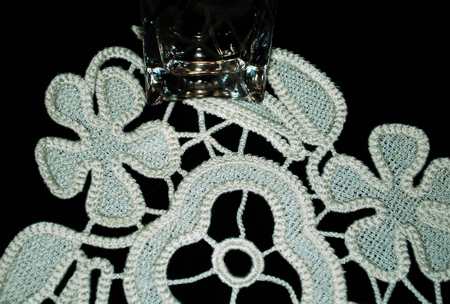 FSL Point Lace Floral Doily Set image 4