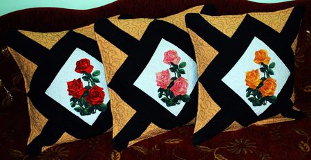 Quilted Rose Cushions image 6