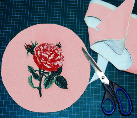 Quilted Hot Pads with Rose Embroidery image 4