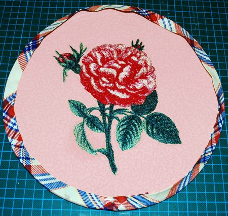 Quilted Hot Pads with Rose Embroidery image 6