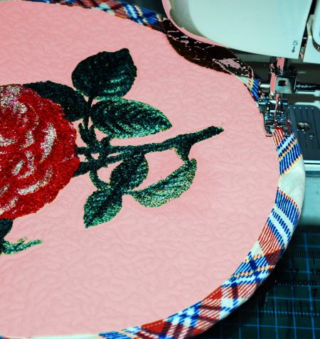Quilted Hot Pads with Rose Embroidery image 7